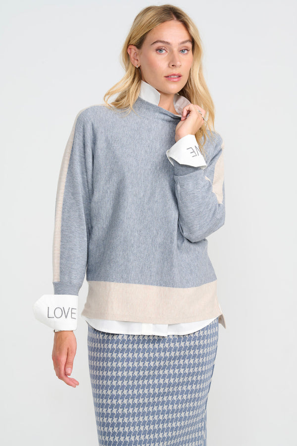 Rue Pullover - Grey/Sand