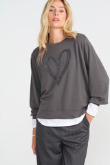 Heart Sweat - Dark grey