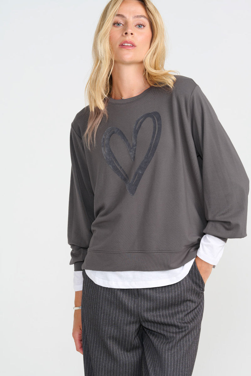 Heart Sweat - Dark grey
