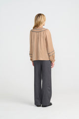 Hanks Blouse - Earth W/Grey