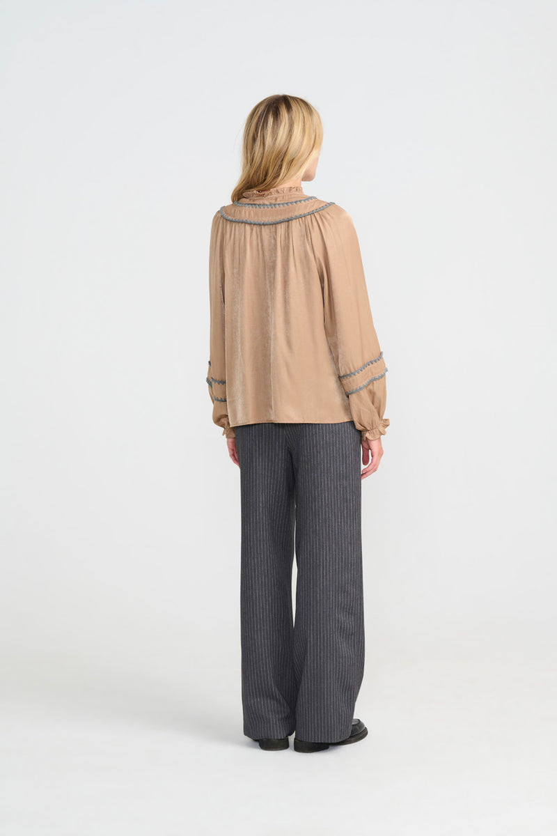 Hanks Blouse - Earth W/Grey