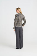 Foxy Leopard Jacket - Grey Leo