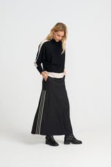 Madonna Skirt - Black Stripe