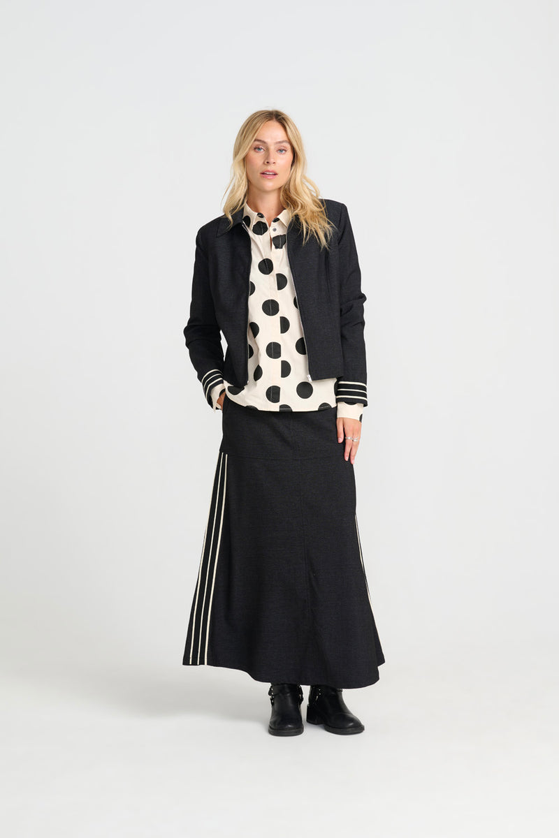 Madonna Jacket - Black Stripe