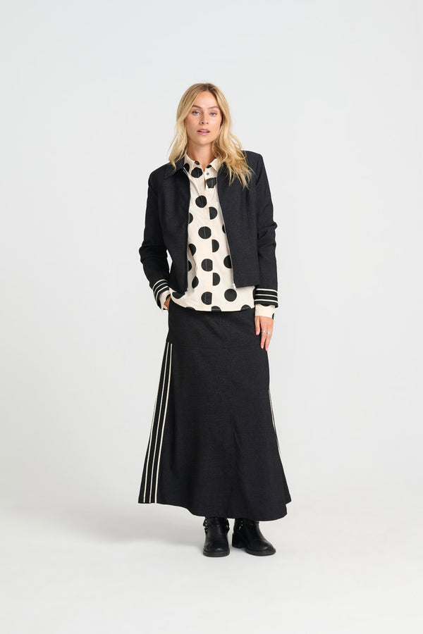 Madonna Skirt - Black Stripe