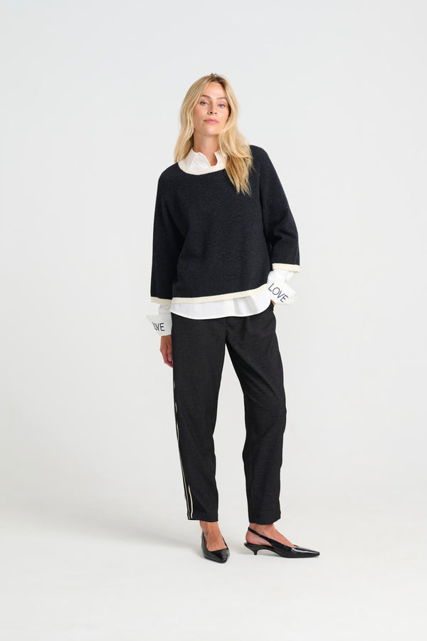 Madonna Pants - Black Stripe