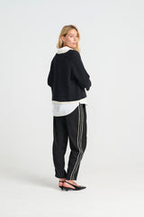 Madonna Pants - Black Stripe