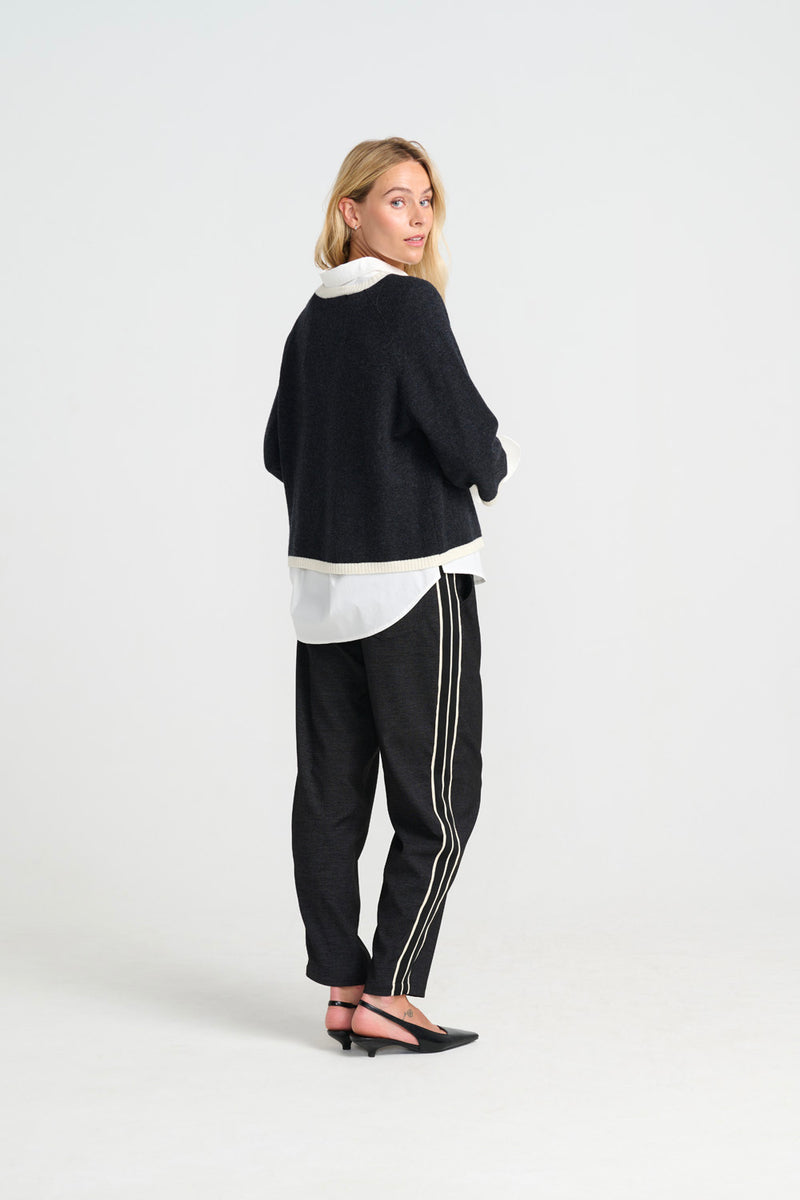 Madonna Pants - Black Stripe