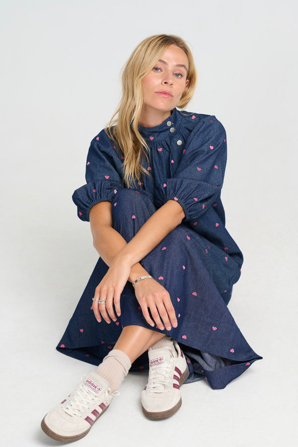 Tatum Skirt - Denim Heart