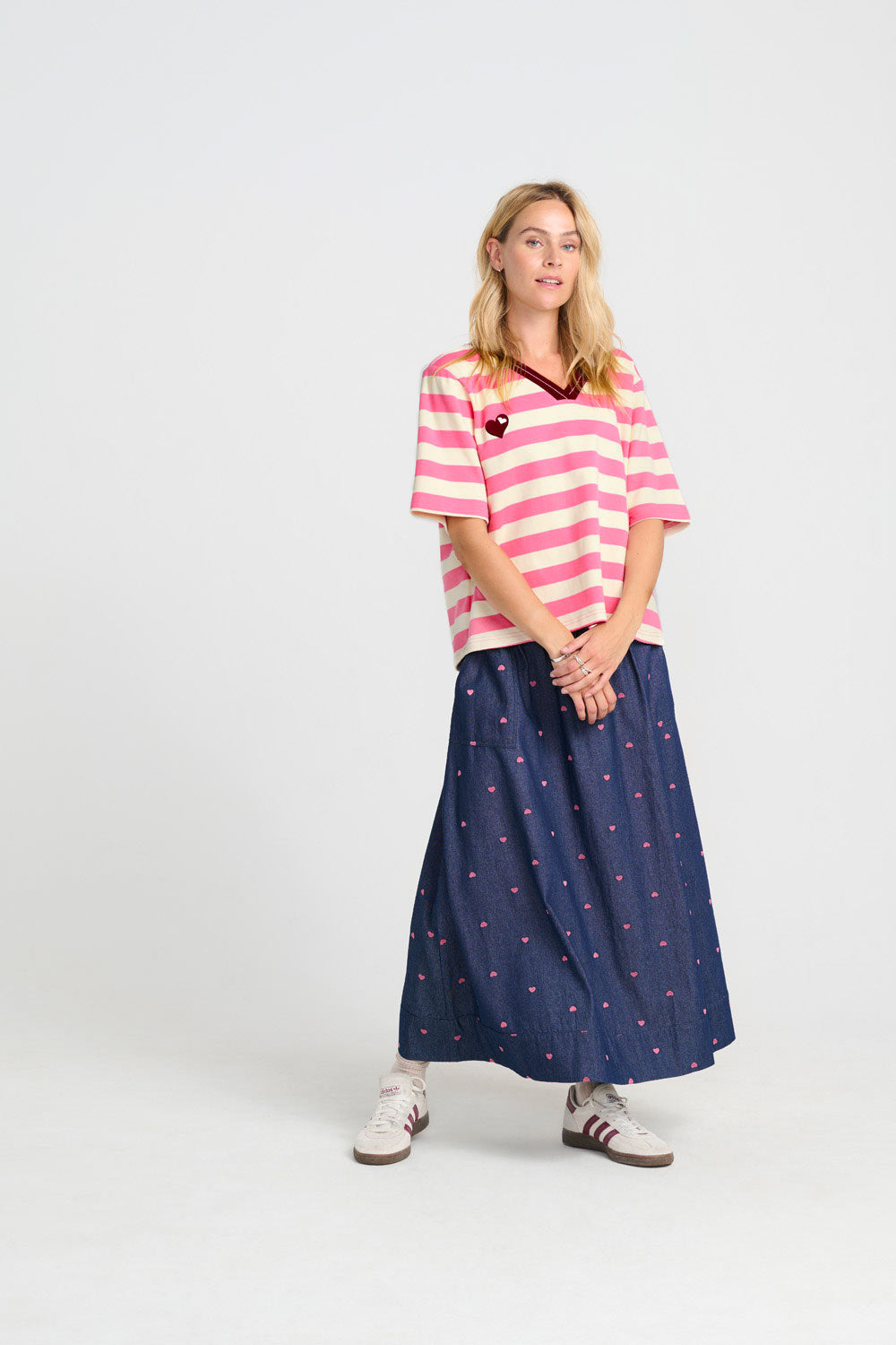 Høilund Stripe Tee - Pink