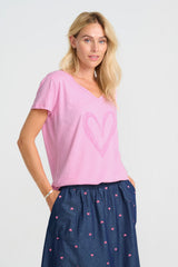 Heart Tee - Pink