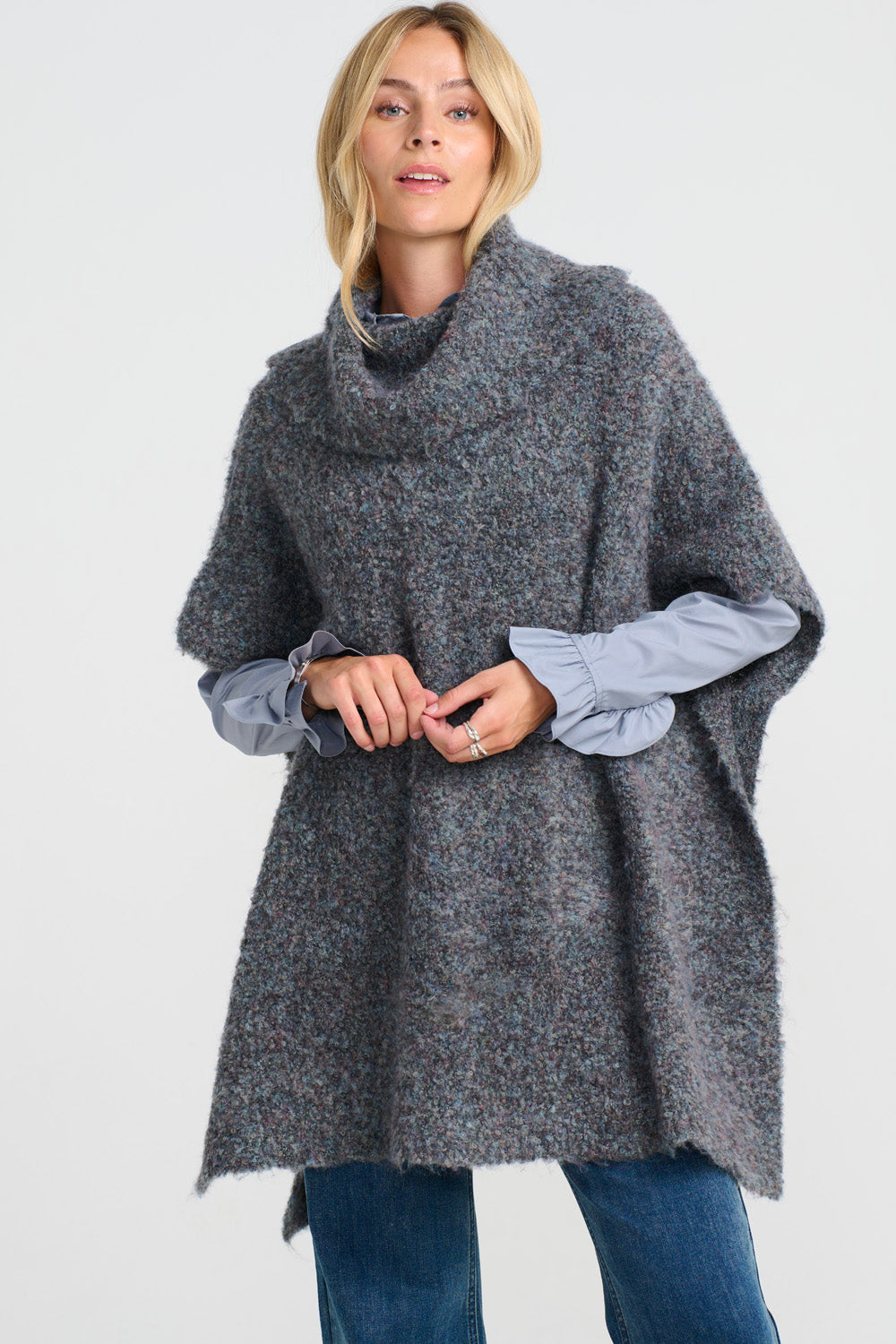 Poncho - Blue mix