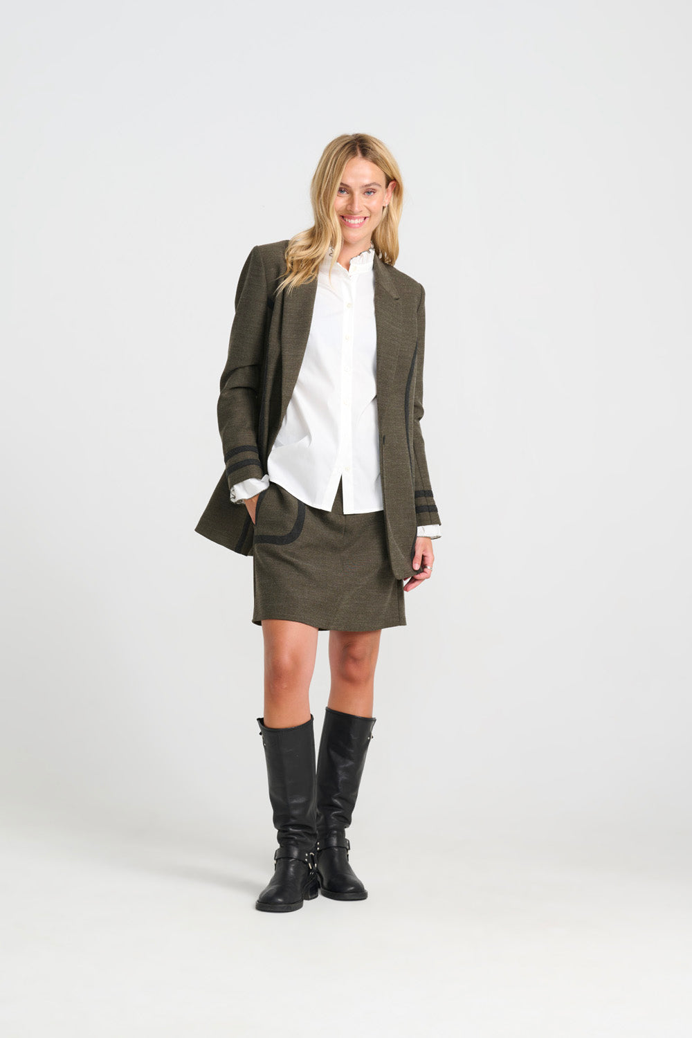 Rosling Blazer - Army/Grey