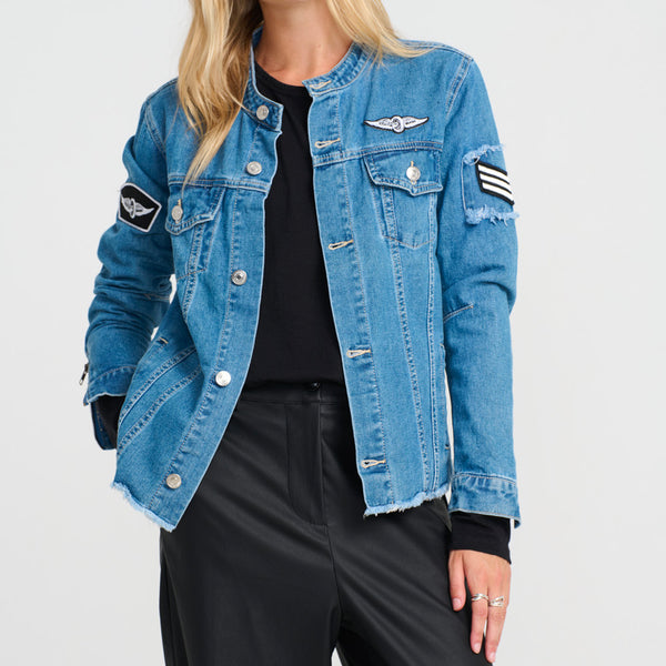 Foxy Denim Jacket - Denim blue – Costamani