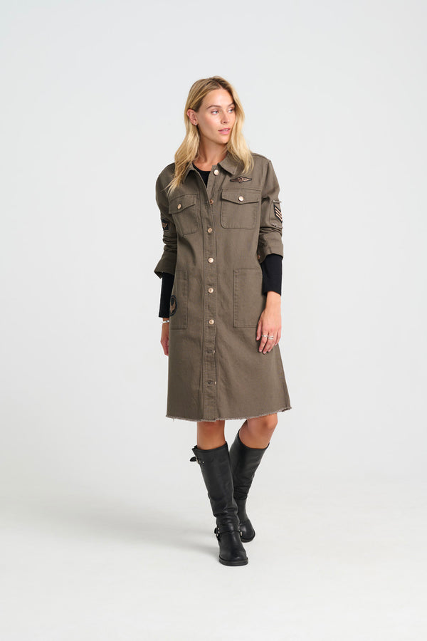 Foxy Long Jacket - Army