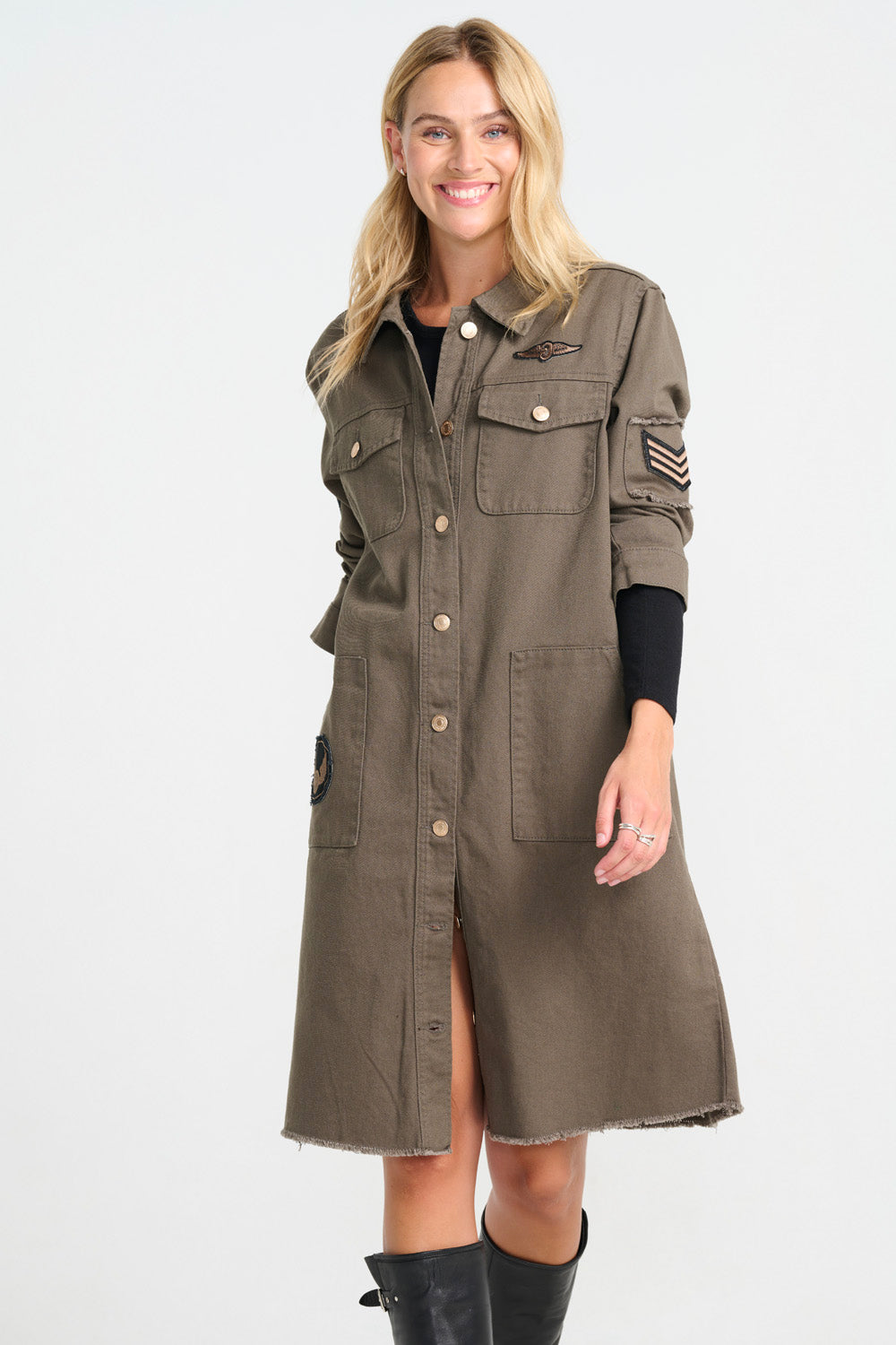Foxy Long Jacket - Army