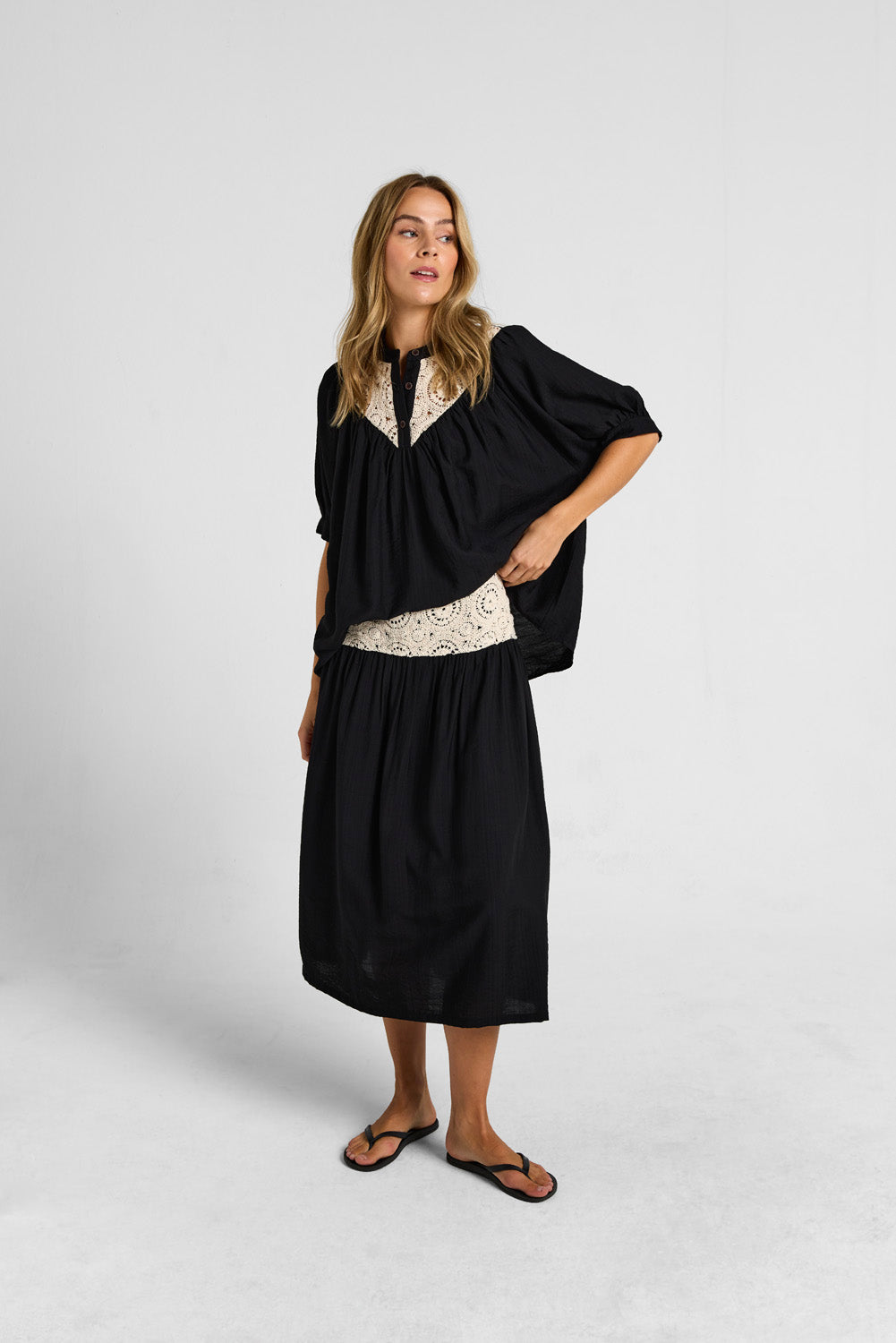 Marigold Shirt - Black/Whisper