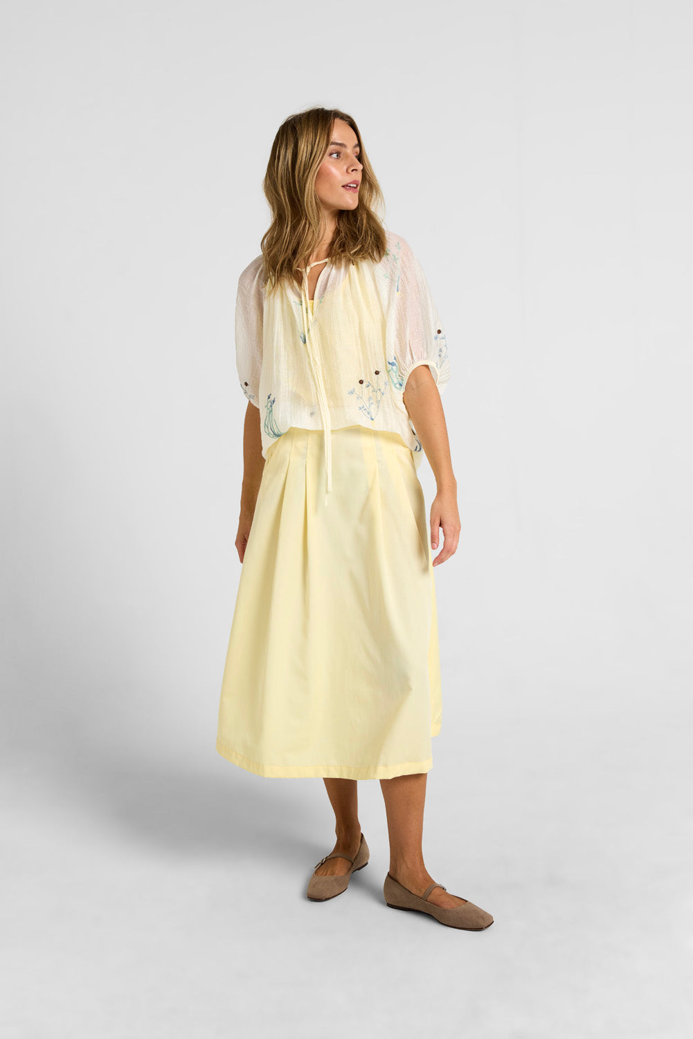 Louisa Blouse - White flower