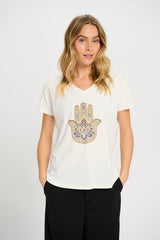 Hamsa Tee - White