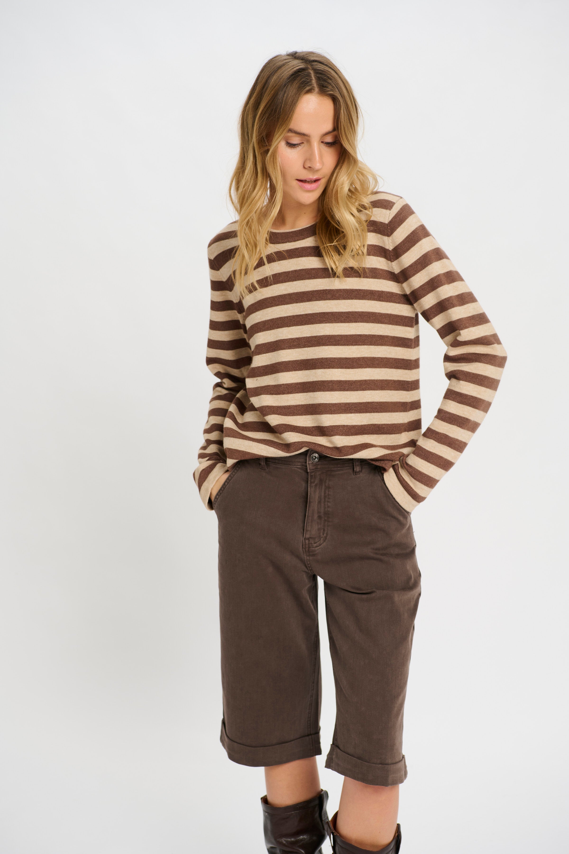 Allie L/S Pullover - Choco Mix