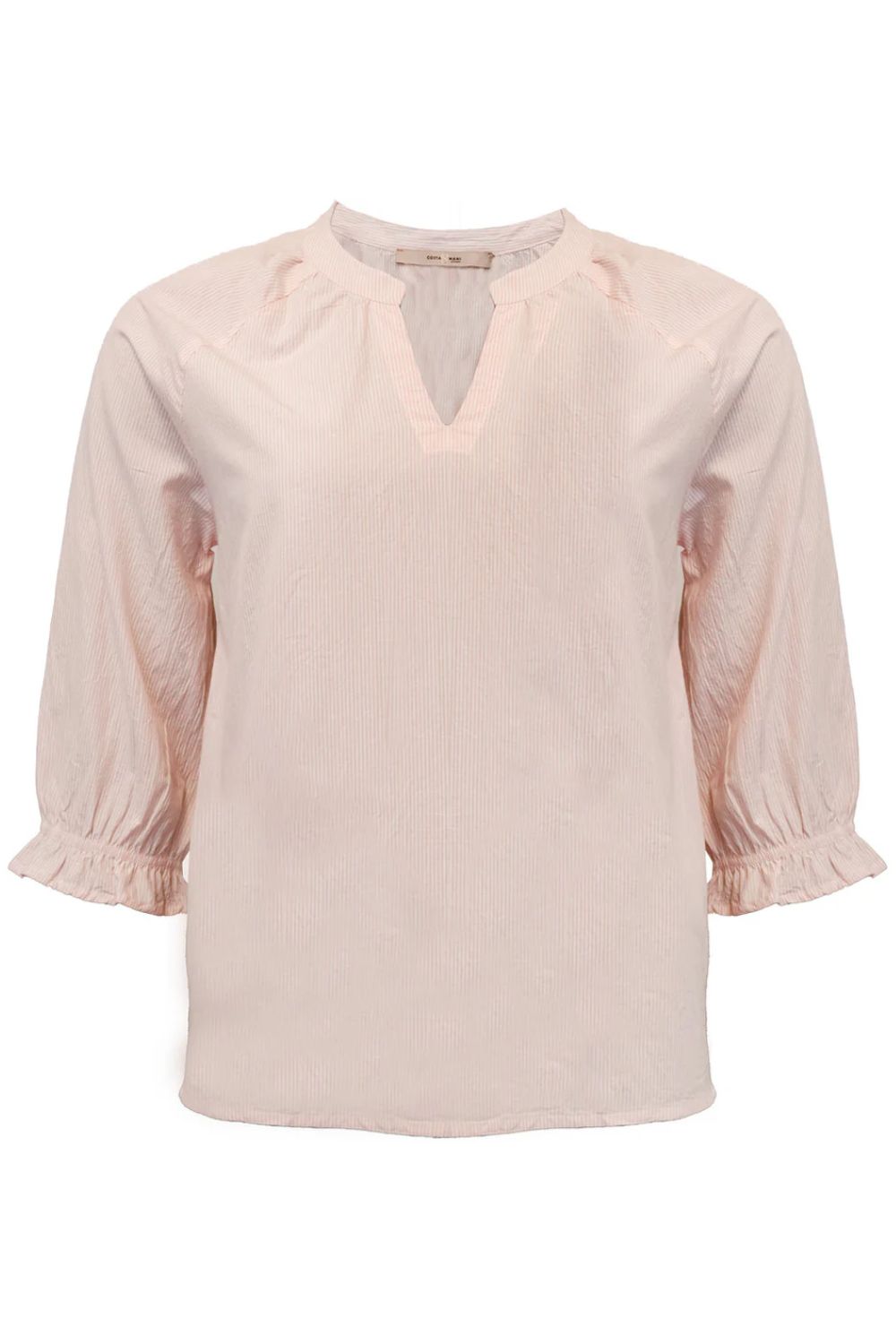 Addie Blus - Rosa/Vit Små Randiga