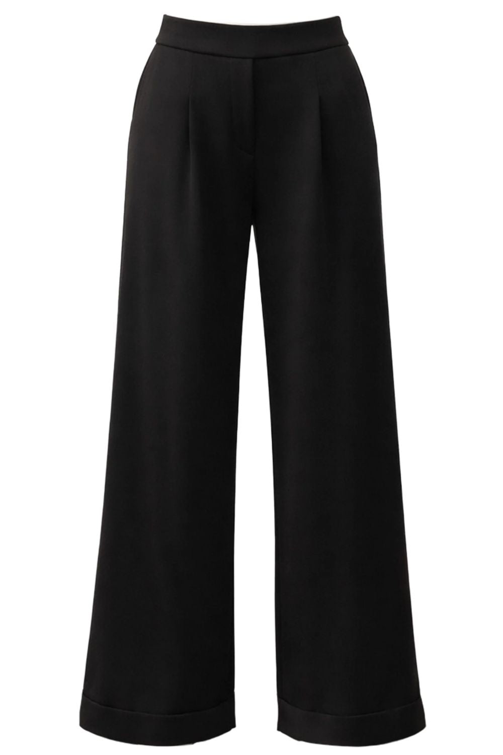 Alba Solid Pants - Black