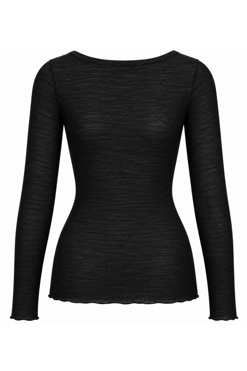 Costamani Allie Rib O Neck Blouse Black