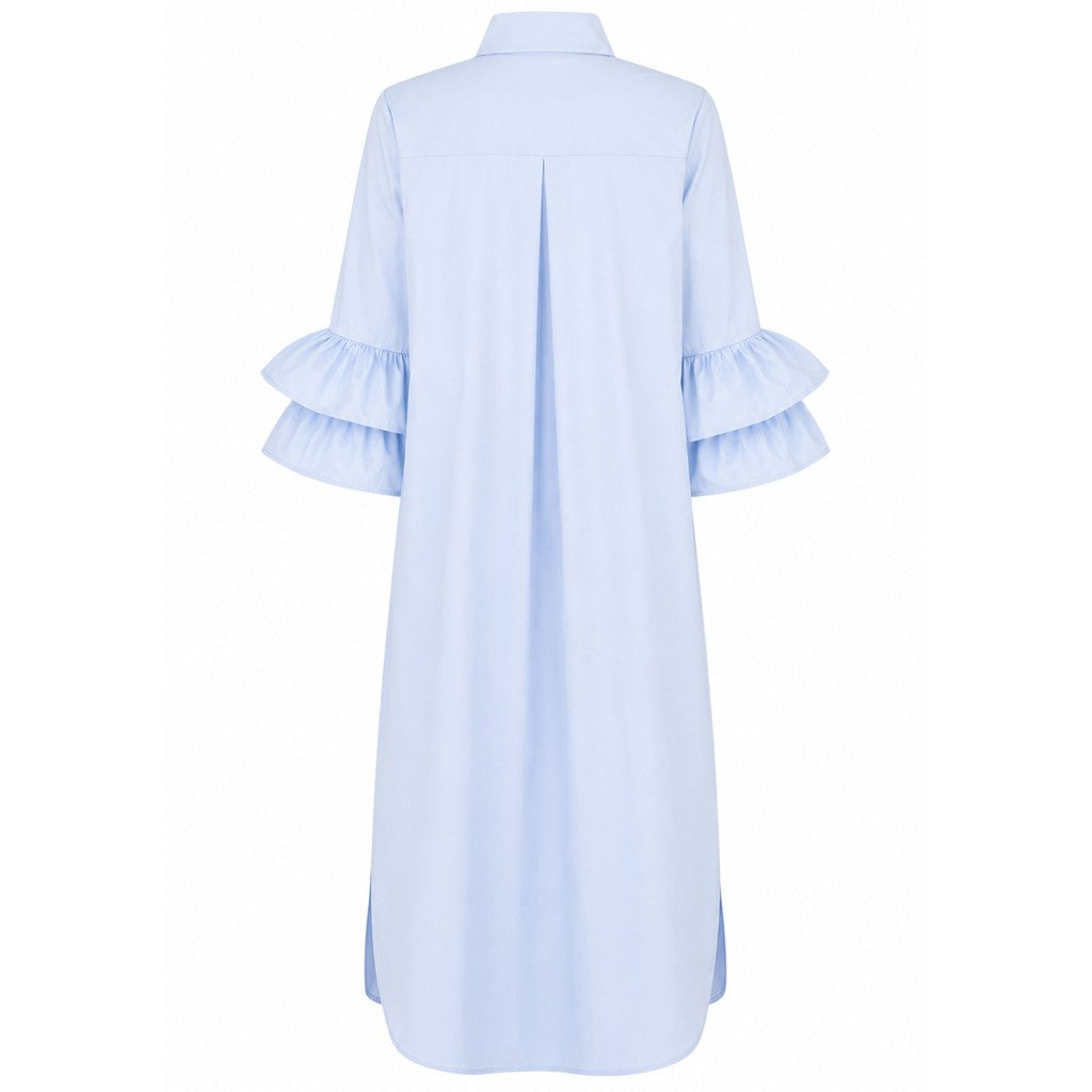 Costamani Amina Long Shirt Shirts Blue