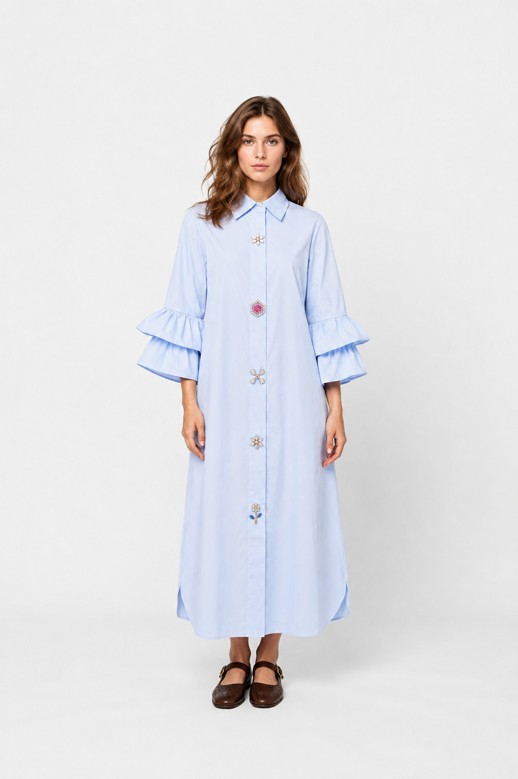Amina Long Shirt - Blue