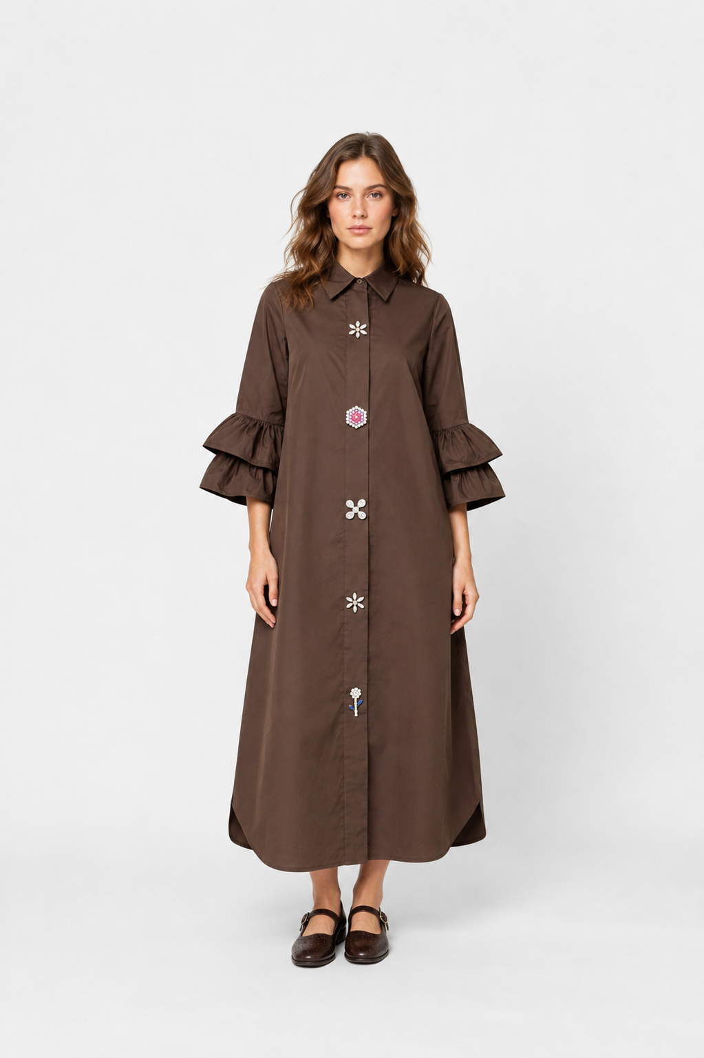 Amina Long Shirt - Choco