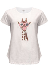 Animal Tee - Brown / Rose
