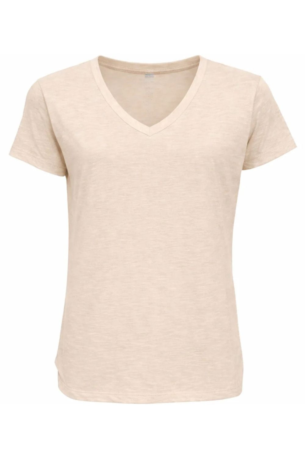 Basic S/S Tee V-neck - Sand