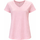 Basic S/S Tee V-neck - Rose