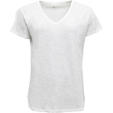Basic S/S Tee V-neck - White