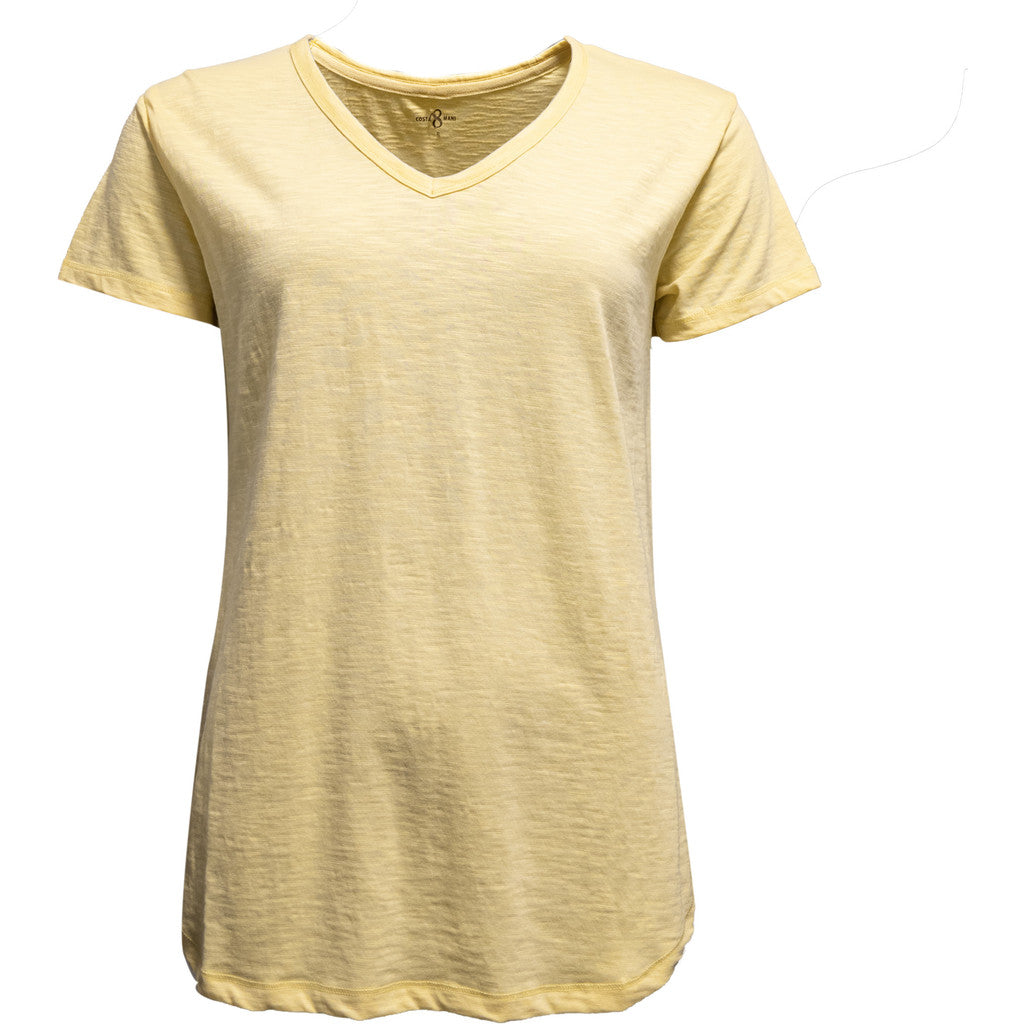 Costamani Basic S/S Tee V-neck T-shirts Yellow