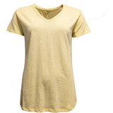Basic S/S Tee V-neck - Yellow