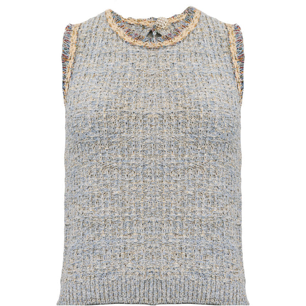 Costamani Calais Knit Vest Knits Blue mix