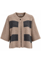 Cassie Cardigan - Sand / Grey