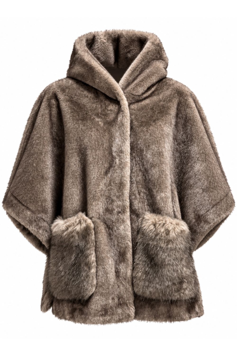 Costamani Coolie Poncho Coat Fango / Deer