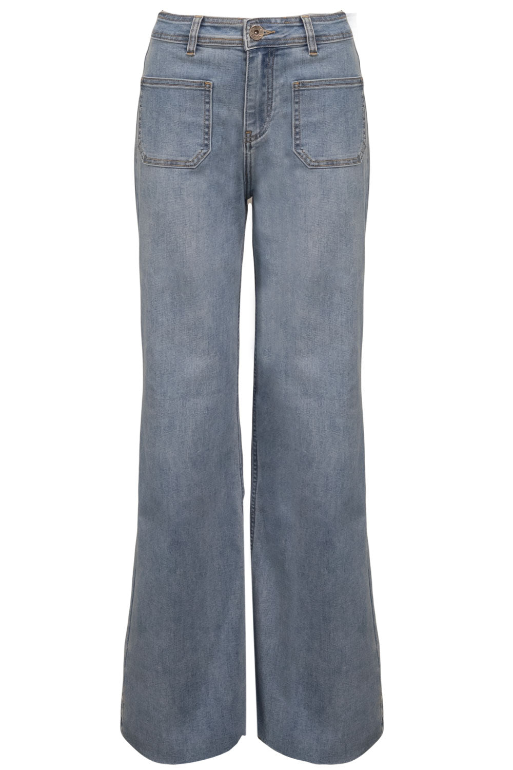 Costamani Coss Solid Pants Jeans Blue Denim