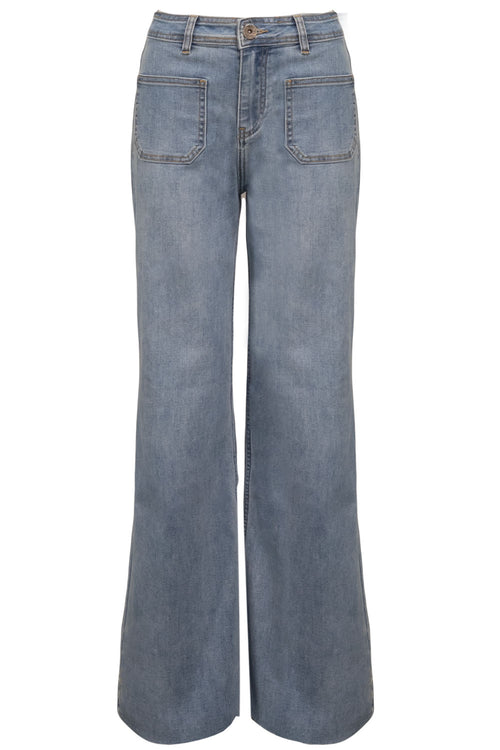 Coss Solid Pants - Blue Denim