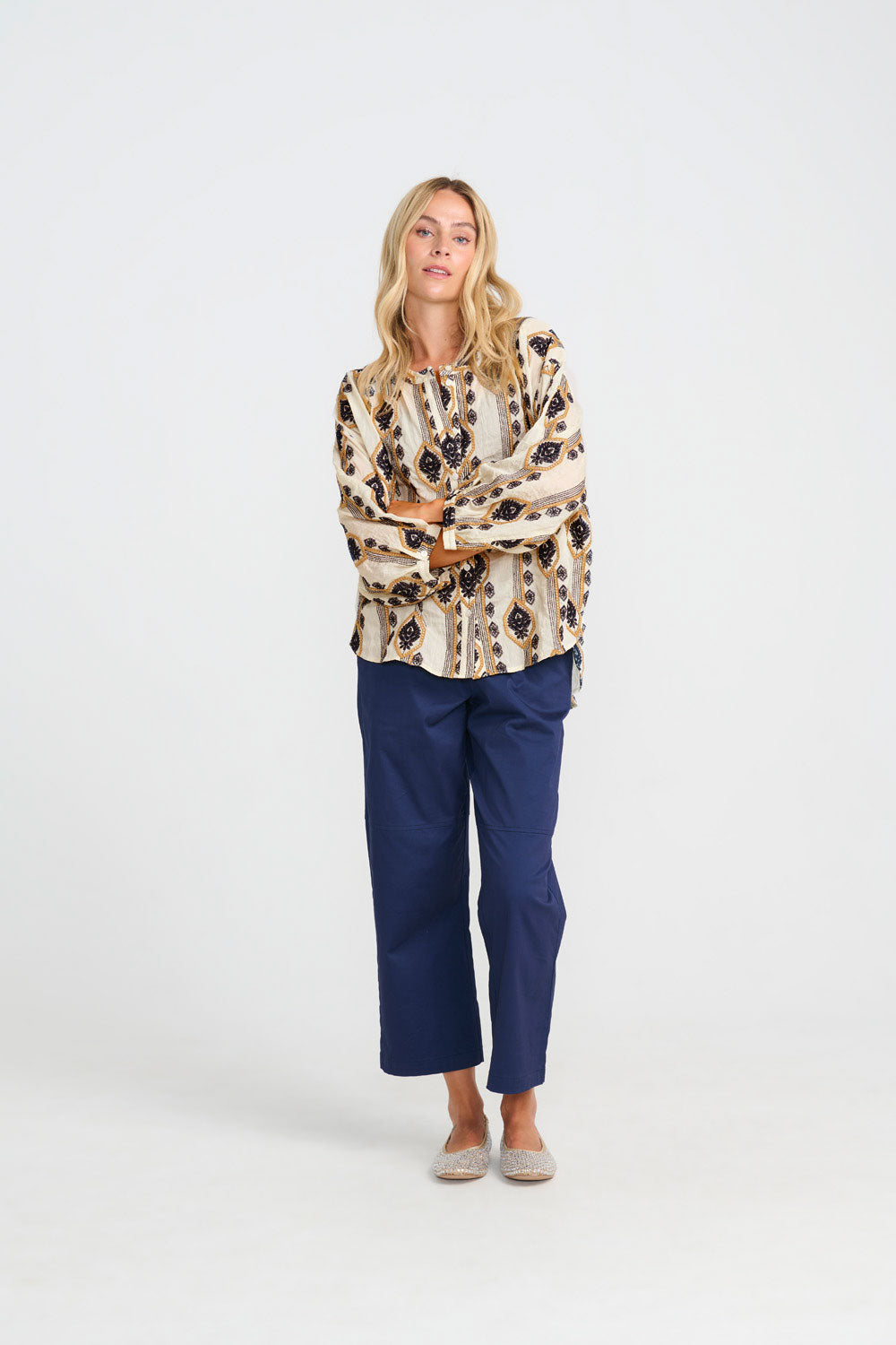 Costamani Crocus Shirt Shirts Dark Blue Pattern