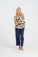 Costamani Crocus Shirt Shirts Dark Blue Pattern