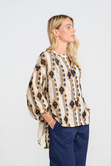 Costamani Crocus Shirt Shirts Dark Blue Pattern