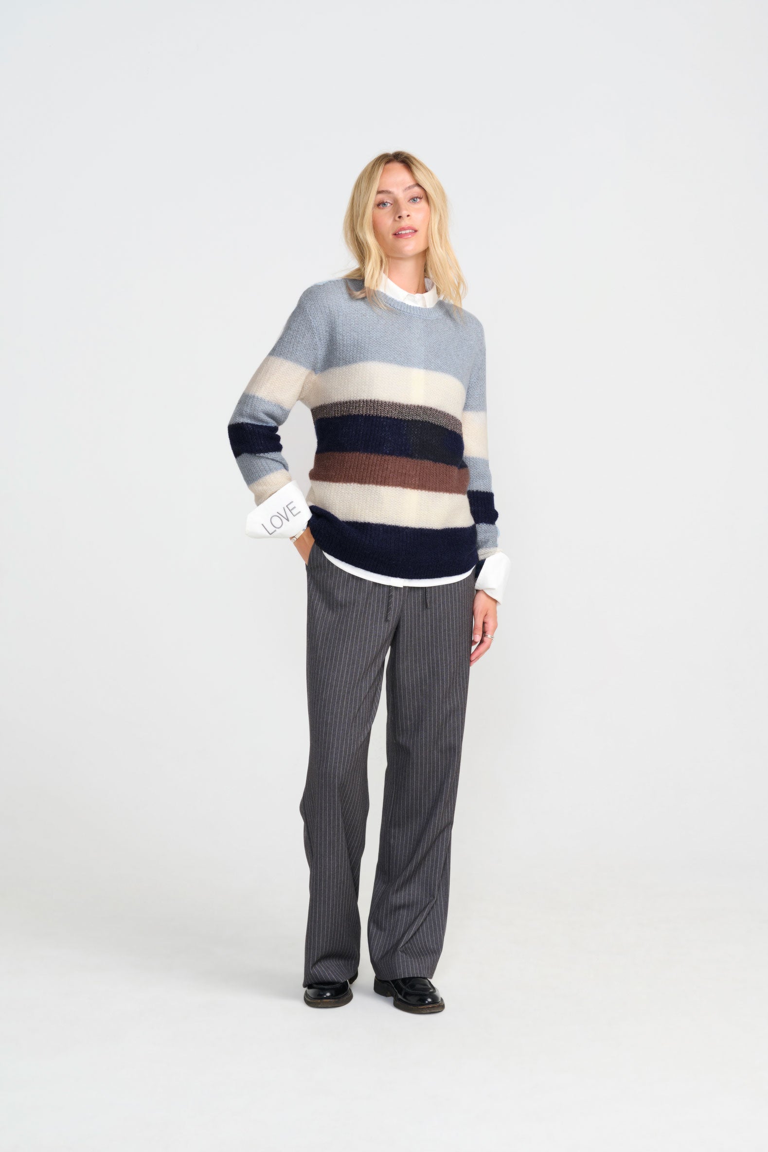 Costamani Deni Pullover Knits Blue mix