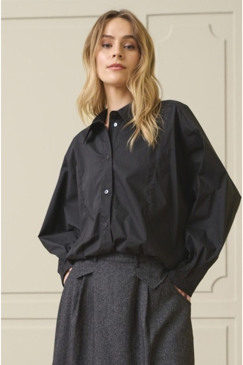 Balloon L/S Shirt - Black