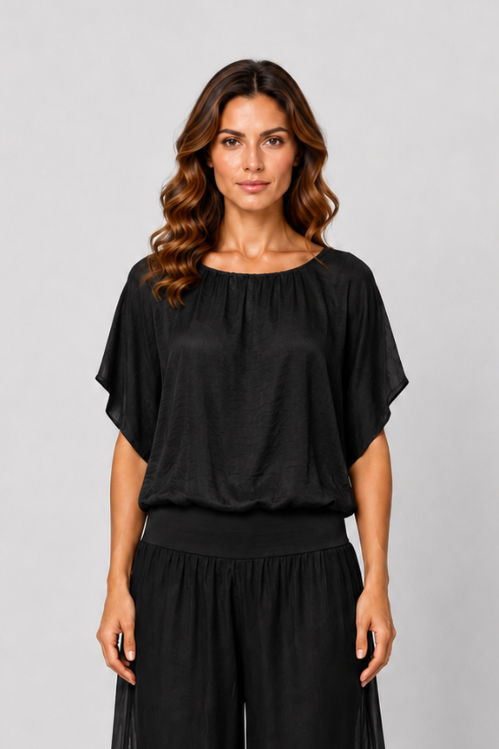Silky ss Blouse - Black