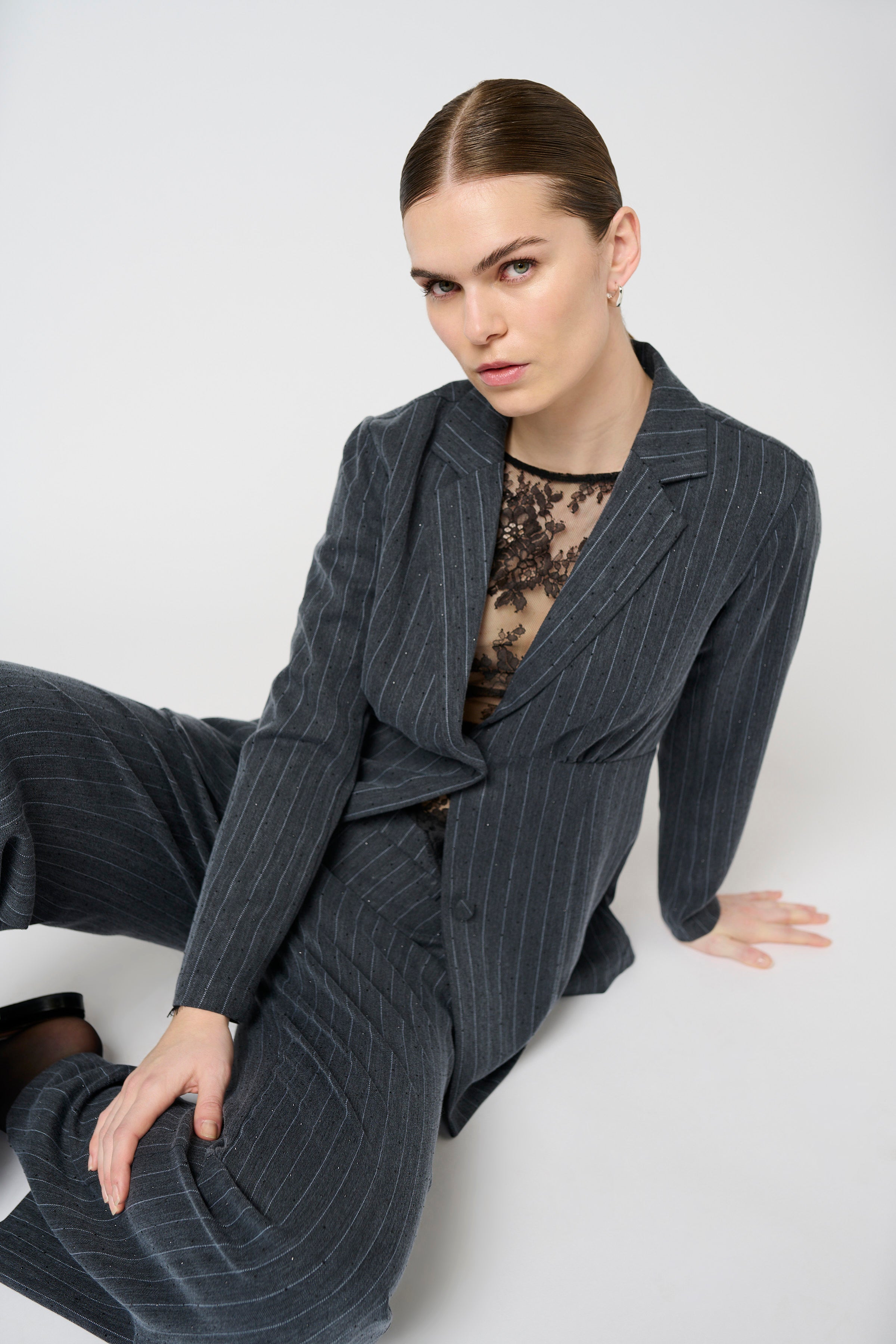 Costamani Elliott Blazer Blazers Grey Pin