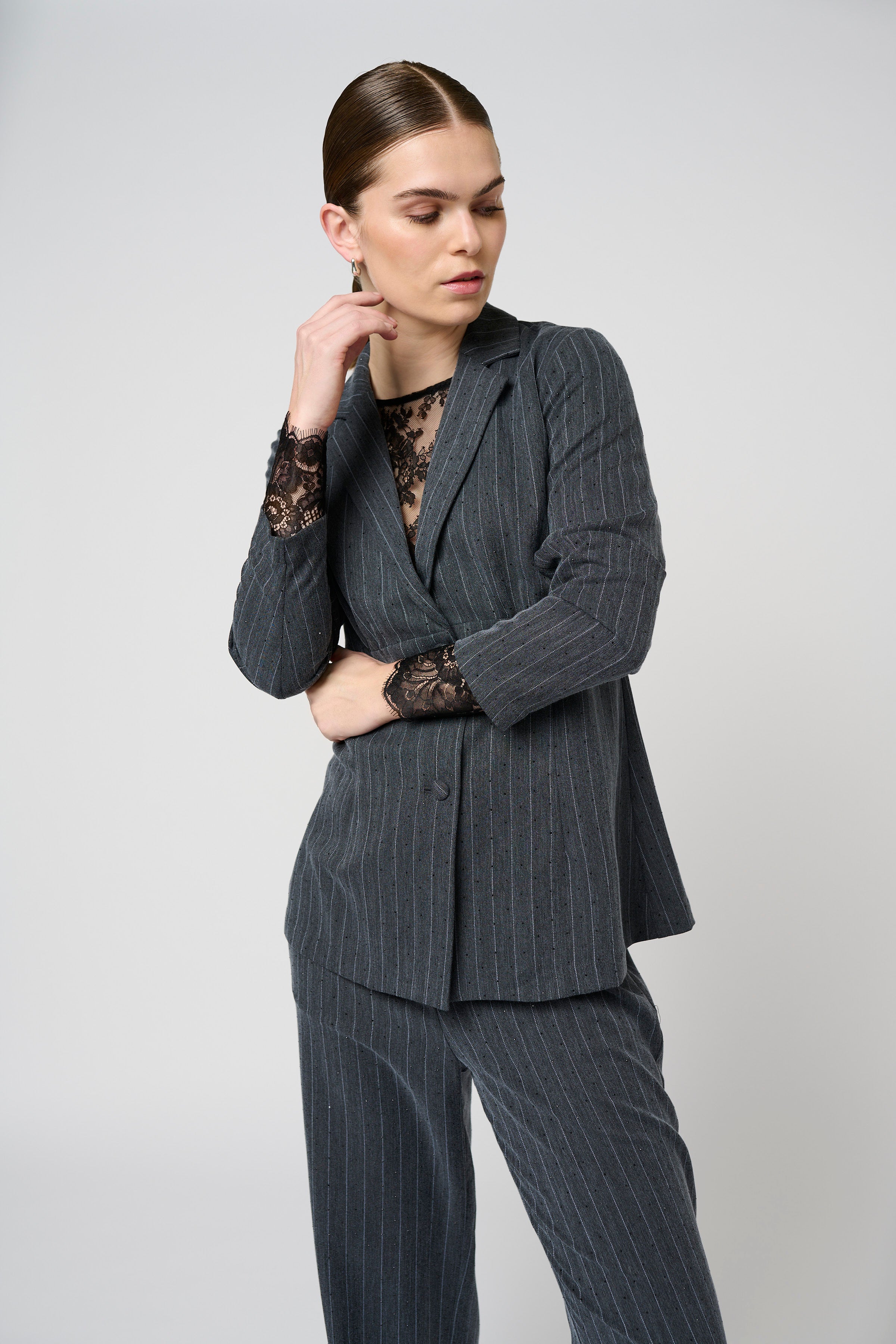 Costamani Elliott Blazer Blazers Grey Pin