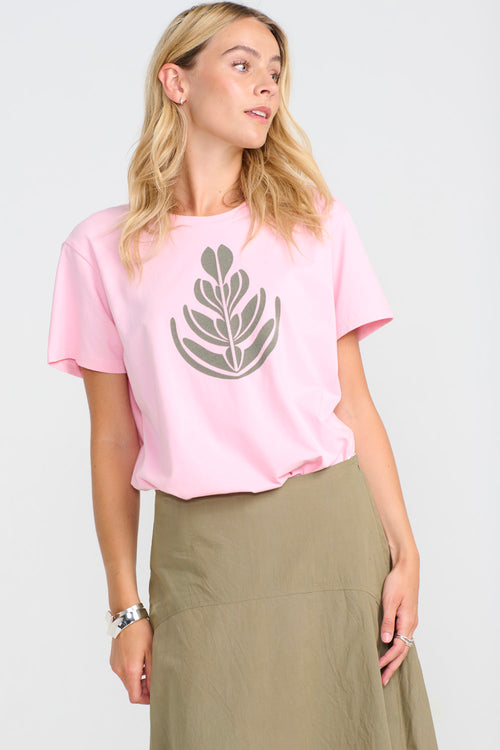 Florist Tee - Pink/Army